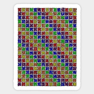 Rainbow Squares Sticker